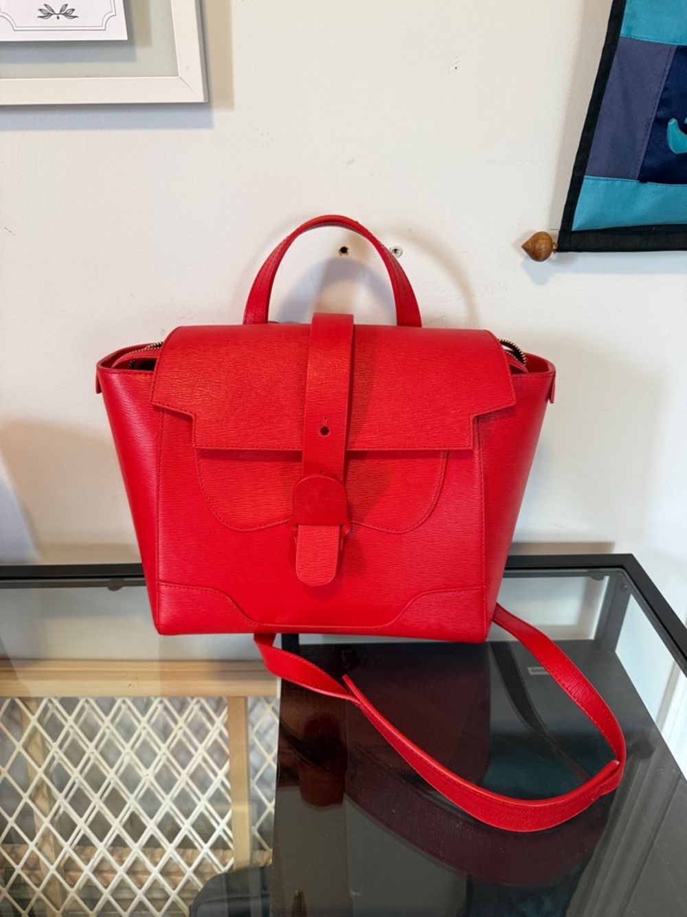 Senreve Meastra Structured Leather Shoulder Bag